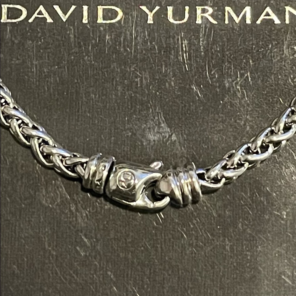 David Yurman 4mm Wheat Chain Men’s Bracelet, Sterling Silver 8.5” - Picture 2 of 6